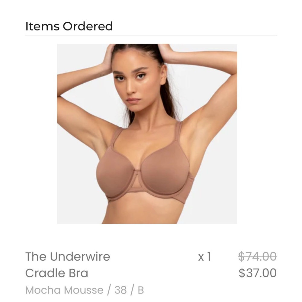 Underoutfit The Underwire
Cradle Bra
Mocha Mousse / 38 / B - NWT